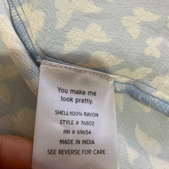 Free People RAHI Blue Butterfly Duster Kimono Size OS/ALL Beach Coverup - Picture 9 of 16